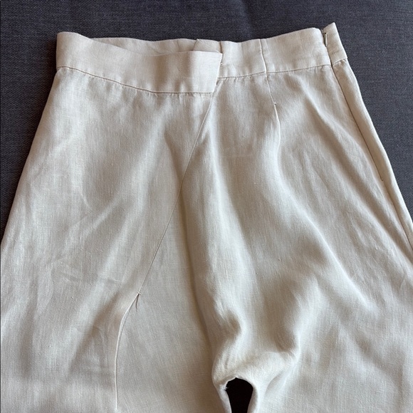 Zara Cream Wide-Leg Pants - Picture 4 of 4